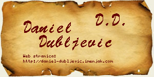 Daniel Dubljević vizit kartica